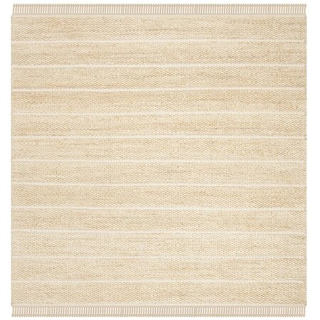 Safavieh 6 x 6 ft. Square Natural Fiber Hand Woven Rug, Ivory and Ivory NF550B-6SQ